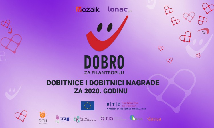 Mozaik: Dodijeljene nagrade 'Dobro' za filantropiju u 2020. godini